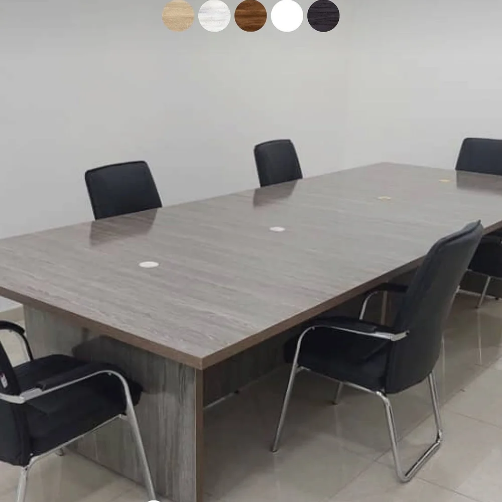 Table de réunion chêne gris